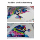 Printing DIY Diamond Painting Cat Full Area Square Stick Paste Home Decor W