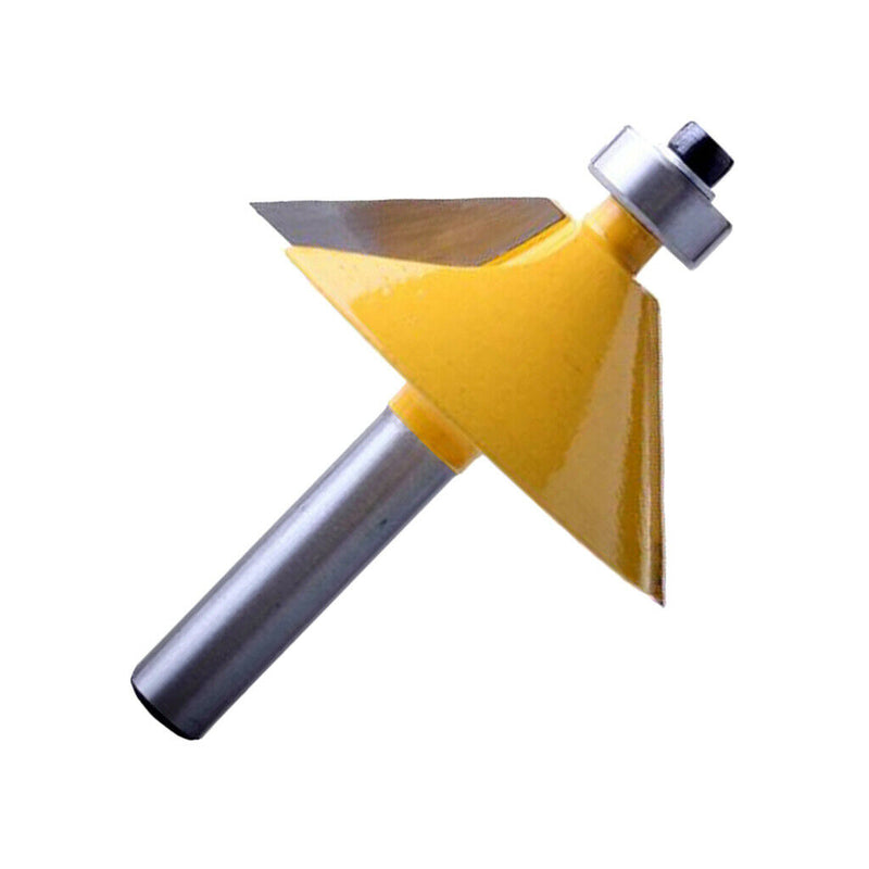 2pcs 45 Carbide Cutting Tool, 8mm Shank Finger Joint Glue Router Bit Woodwork