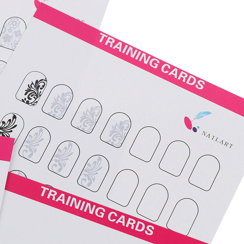 12Sheet Nail Art Training Practice Lines Drawing Painting Template LearningS Hn