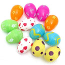 12PCs Simulation Colorful Plastic Easter Eggs Bright Plastic Egg DIY Decoration