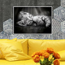 5D DIY Diamond Painting Lying Cat Full Round Drill Embroidery Home Decor