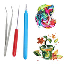 3pcs Set Quilling Paper Tool Tweezer Needle Pin Slotted Pen Kit DIY Scrapbooking