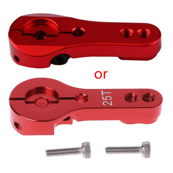 25T CNC Aluminum Servo Horn Arm Red For Futaba Standard Servos