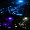 2Pcs/set Car Roof Dome Reading Light 5050 36 SMD RGB LED Lamp + Remote Cont I6G3