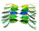 5PCS Cute Frog Topwater Fishing Lure Crankbait Hooks Bass Bait Tackle