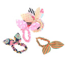 12x Girl Rabbit Ear Scrunchies Hair Band Rope Elastic Tie Ponytail Holder Lot JR
