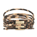 Fashion Animal Leopard-Print Bracelet Wrap Bracelet For Alloy Tube Multilay J1H8