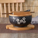 Japanese Bowl Instant Noodles Tableware Dining Room Tableware Salad Ceramic O7G3