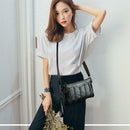Leather Envelope Bag Women Shoulder Crossbody Handbag Solid Color Money Purse