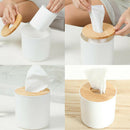 Tissue Box Wooden Cover Paper Home Car Napkins Holder Case Home OrganizerBX