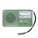 Emergency Weather Radio AM/FM/Siren Radios Solar Hand Crank Powered Green