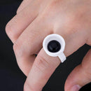 200 Pack Makeup Glue Rings Tattoo Glue Holder Disposable Plastic Nail Art E