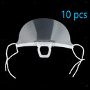 10Pcs Transparent Face Shield for Commercial Restaurant Hotel Waiter Chef Beauty