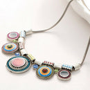 Women Necklace Alloy Plated Retro Pendant Hanging Curb Chain Long Chain Cos