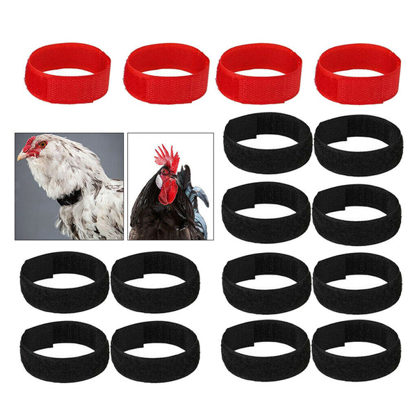 16x Chicken Collar Prevent Chicken from Screaming For Poultry Rooster Goose