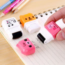 1x Novelty Cute Rolling Eraser Cartoon Roller Erasers Children School Stationery