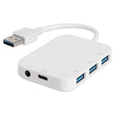 Portable 5Gbps USB 3.0 HUB Splitter 3 USB3.0 Audio Type C Female Adapter A