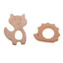 2pcs BPA-Free Eco-friendly Wood Teething Holder Nursing Baby Teether Toys
