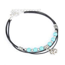 Turquoise Elephant Rope Multi-Layer Handmade Leathe Anklet Chain Bracelet Lad Kw
