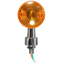4 Pcs Chrome Universal Motorcycle Turn Signal Indicator Amber Blinker Lights