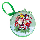 Santa Claus Tinplate Key Headset Storage Bag Coin Purse Kids Girls Xmas Gift Box