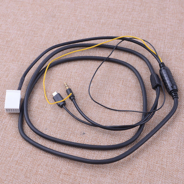 Lightning AUX Cable Audio 3.5mm Charging Adapter fit for Peugeot Android 307 308