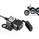 Motorcycle 12V Dual USB Power Socket Charger Waterproof Handlebar Charger MountS