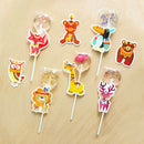 animal deer fox lion owl candy lollipop decoration card wedding supplies kids SP