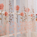 78x39" Jacinth Rose Beads Tulle Voile Window Curtain Drape Panel Valance Sheer