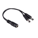 5.5x2.1mm 1 to 2 M/F DC Power Splitter Cable for Security CCTV Camera T9V8
