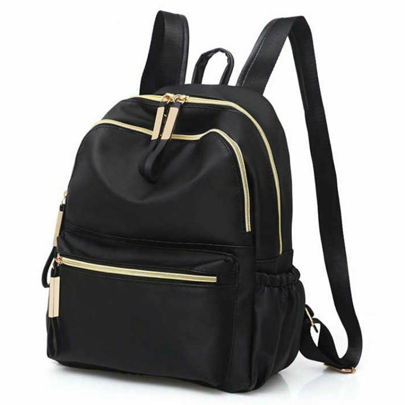 Casual Oxford Backpack Women Black Waterproof School Bags for Teenage Girls M9S2