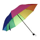 Portable Rainbow Strong Windproof Sun/Rain Umbrella Automatic 3 Fold Handle