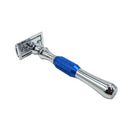 Zinc Alloy Razor Classic Shaving Razor Double Blade Safety Razor (Blue) B5Y8
