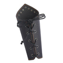 Medieval Knight Lace Up Wristband Wide Cuff Bracelet Costume Arm Armor Black