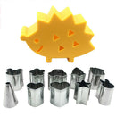 10pcs Hedgehog Shaped Box Vegetable Fruit Mini Cutters Cake Cookies Cutter  OZ