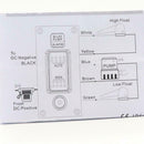 New Plastic Marine Boat Bilge Pump Switch Panel w/ LED Backlight ON-OFF-ON