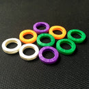 32Pcs Candy Color Hollow Silicone Key-Cap-Covers Topper Keyring Circle Holder