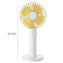Portable Handheld Mini Fan With Makeup Mirror Battery Usb Rechargeable Offi
