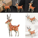Christmas Cute Sika Deer Animal Brooch Pin Enamel Wedding Costume Jewelry Gifts