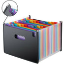 Expanding File Folder 24 Pockets, black Accordion A4 folder C4Y7