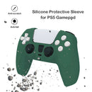 Silicone Dustproof Protective Cover for PS5 Game Controller (Dark Green)