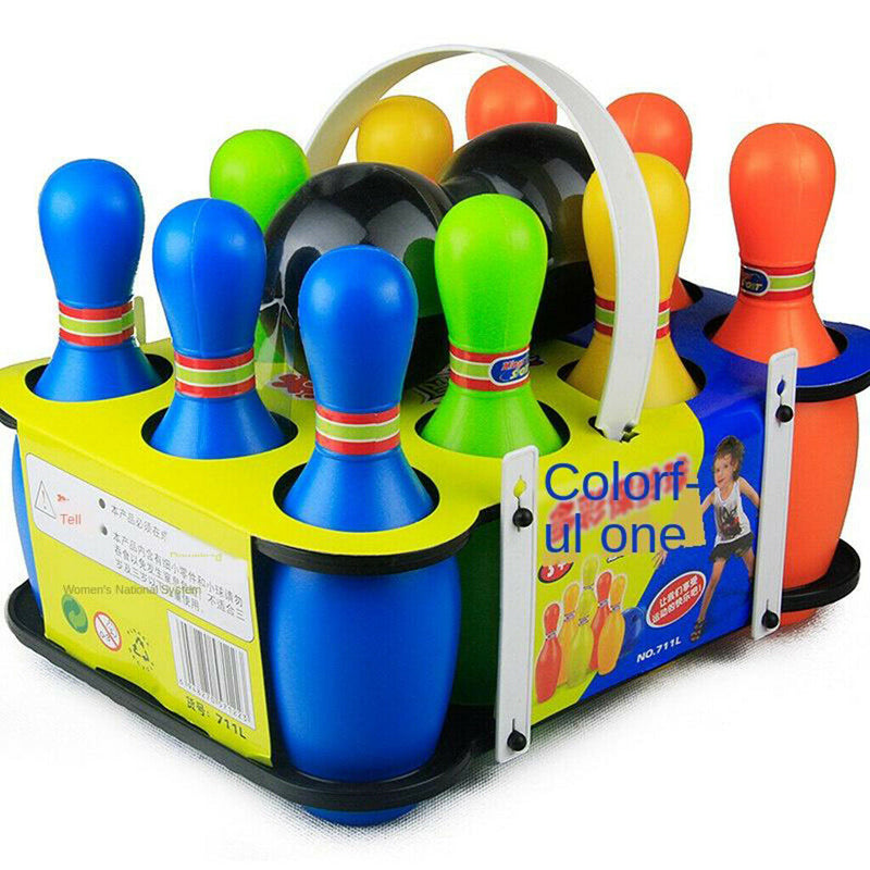 Kids Colorful Bowling Set Of 10 Pins 2 Balls