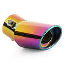 Burnt Multicolor Bent Stainless Steel Car Auto Exhaust Tip Muffler Silencer