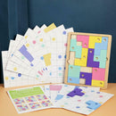 Kids Russian Box Wood Macaron Jigsaw Matching Desktop Game Infant Education Toys