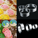5PCS Round Circle Stainless Steel Cookie Cutter Biscuit DIY Baking Pastry Mould