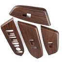 4Pcs Car Grain Inner Window Switch Panel Cover Trim Plastic Peach Wood Fit