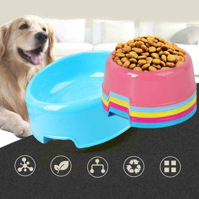 Safety Cute Multi-purpose Candy Color Dog Food Water Pet Feeder Feed G3Q3