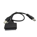 USB 2.0 to SATA Serial ATA Adapter Cable For 2.5" HDD SSD Laptop Hard DriveHES