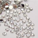 White 1000-Piece Flat Back Brilliant 14-Cut Round Rhinestones, 4mm