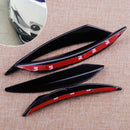 4x Car Front Bumper Protector Fins Body Spoiler Lip Canards Splitter Rubber Trim